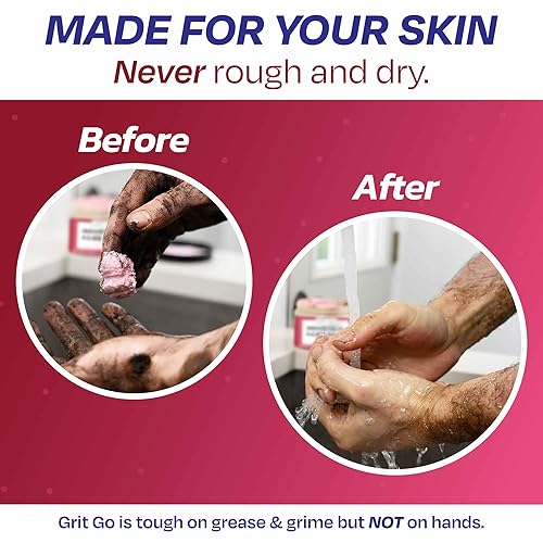 Miniatura 6 de Jabón de manos industrial  Limpiador de manos arenoso resistente para mecánicos, trabajadores de la construcción y más  Elimina grasa, aceite, óxido