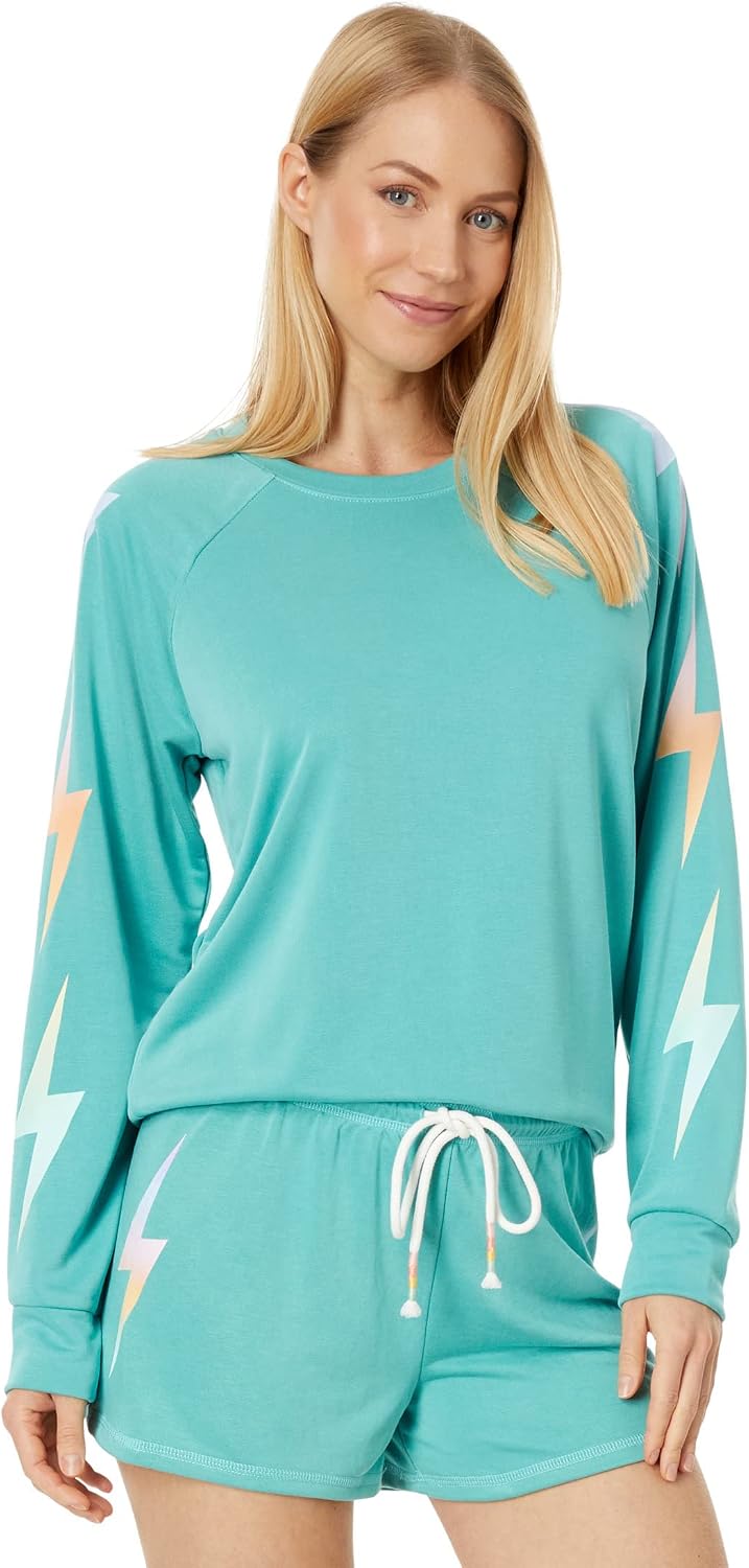 PJ Salvage Women's Loungewear Gradient Good Vibes Long Sleeve Top