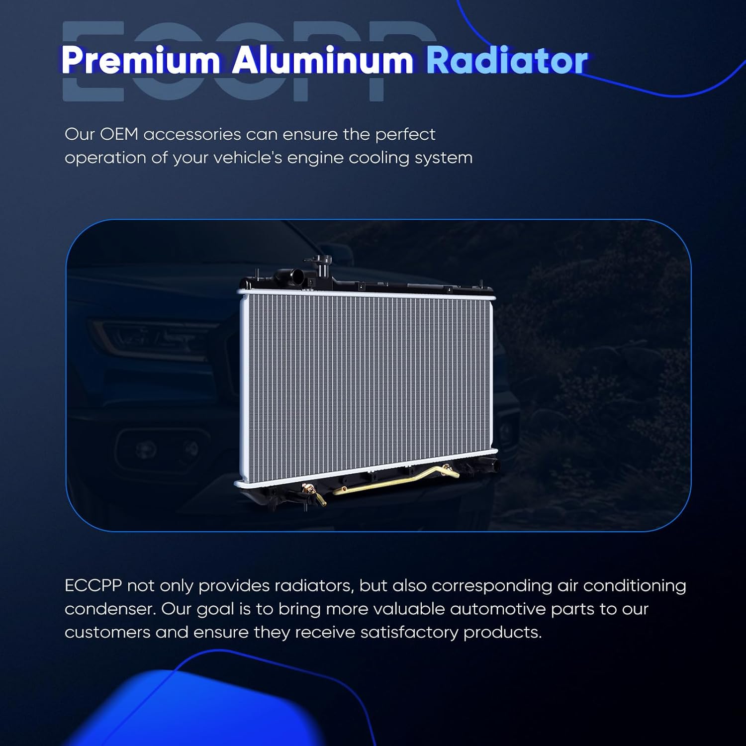 ECCPP 2292 Radiator for 1998-2000 for Toyota for RAV4 2.0L