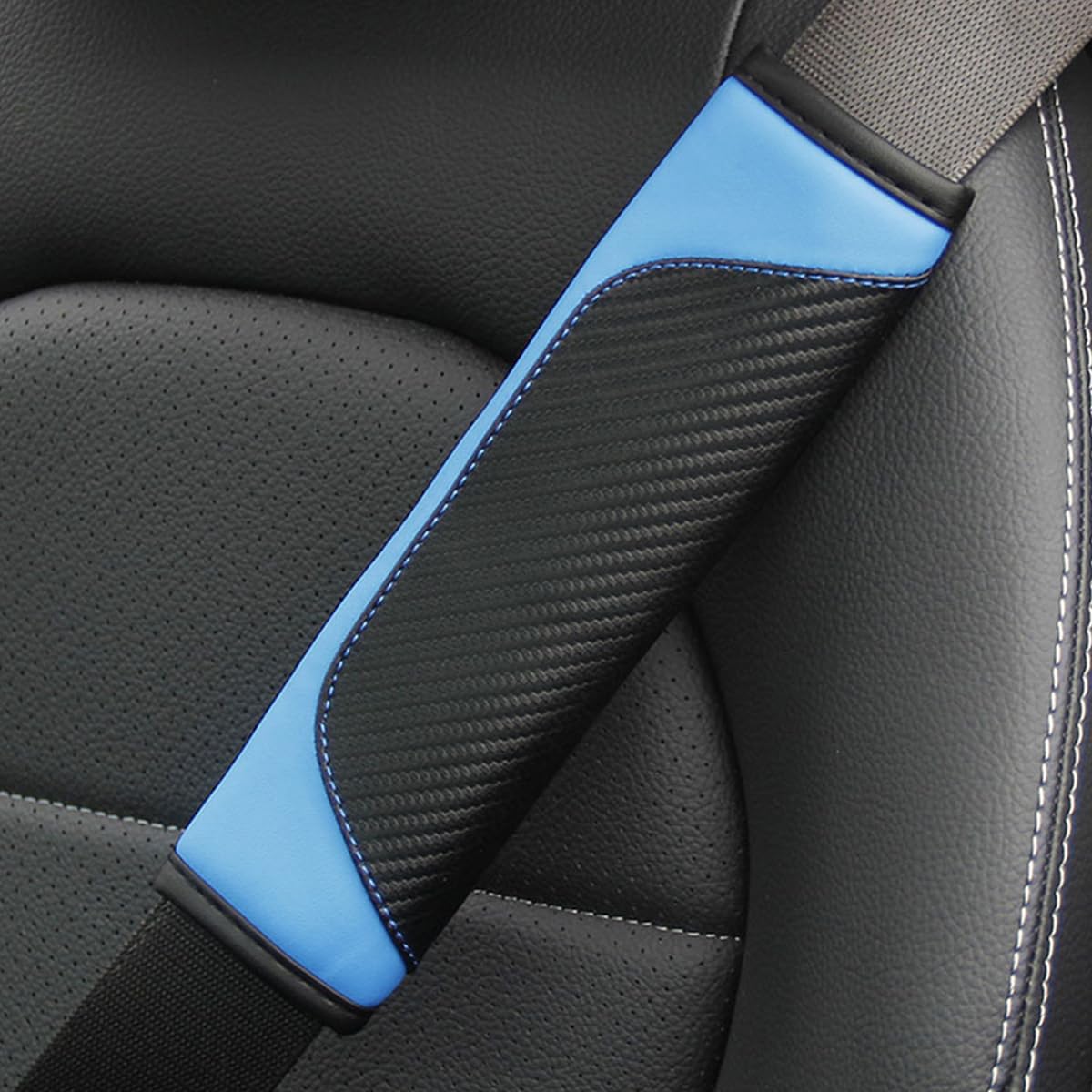 StarFire 2PCS Car Seat Belt Cover Carbon Fiber Safety Seatbelt Shoulder - View #12