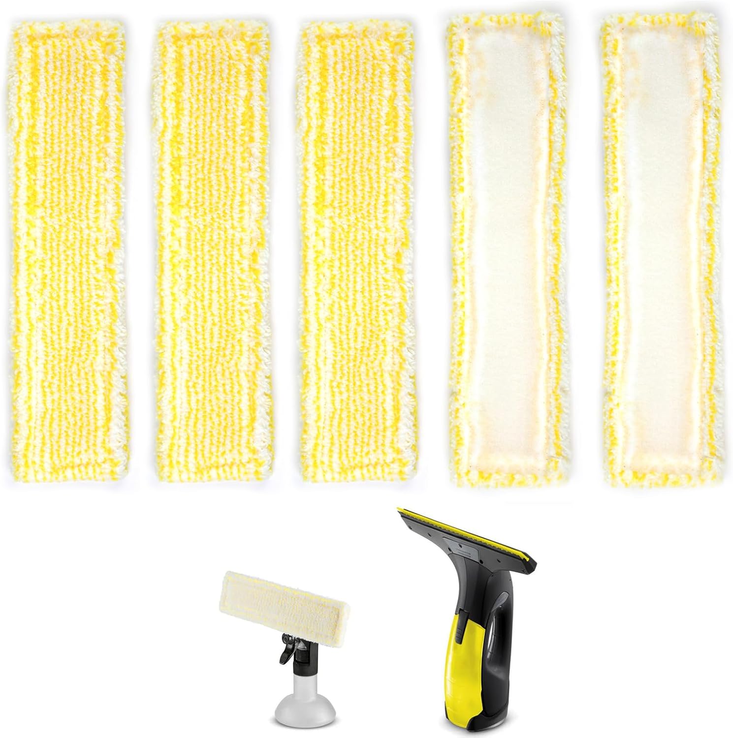 QOCO 5 Pack Window Vacuum Cleaning Pads for Karcher Replacement