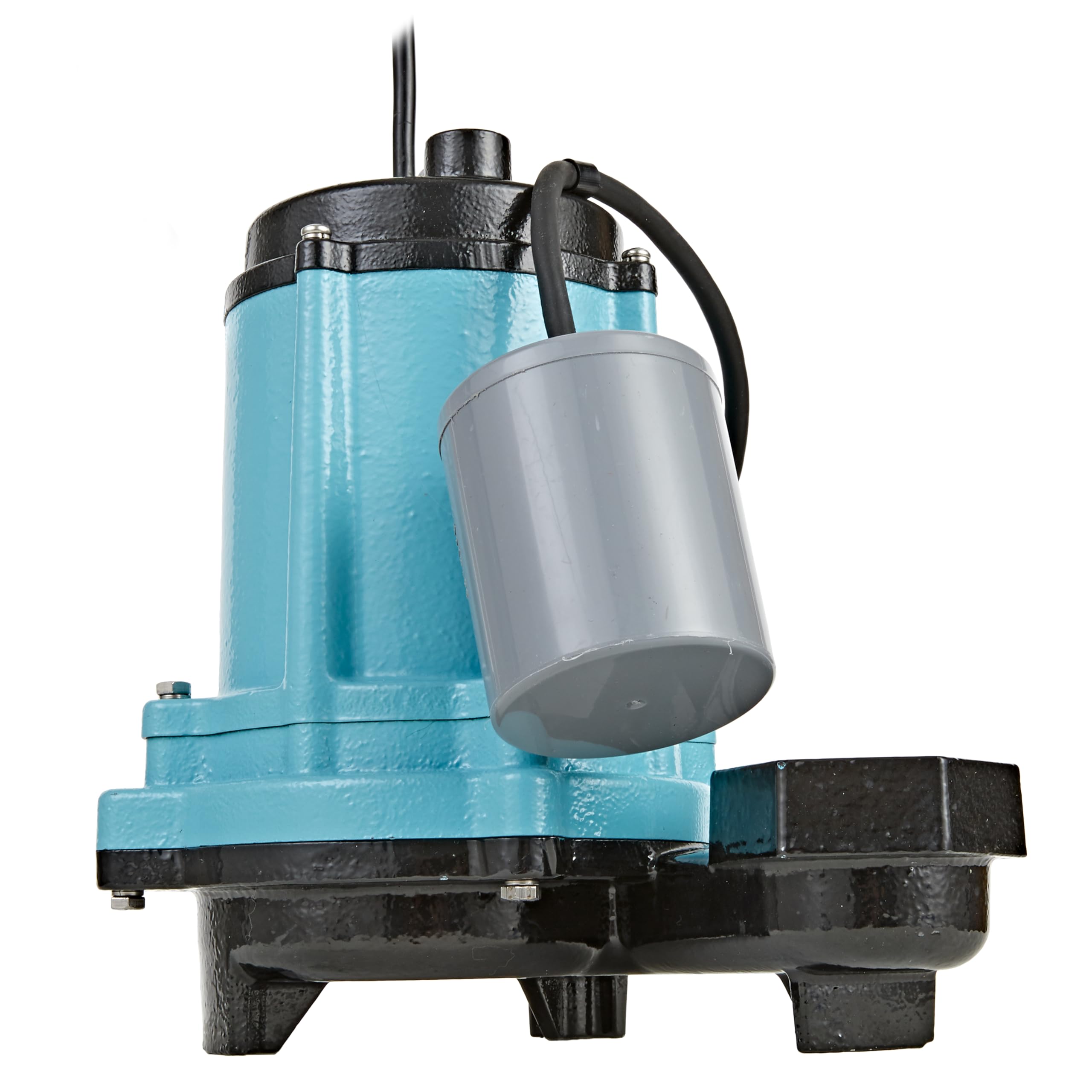 Little Giant 12E-CIA-RF 115 Volt, 1/2 HP, 3000 GPH, Automatic High Head Flow Effluent Pump For Septic Wastewater Removal with Piggy-back Tethered Float Switch, 20-Ft. Cord, Blue, 512002