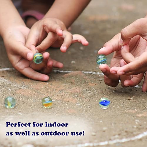 Miniatura 2 de Kiddie Play Canicas para niños Bolsa a granel de canicas ojo de gato 166 piezas