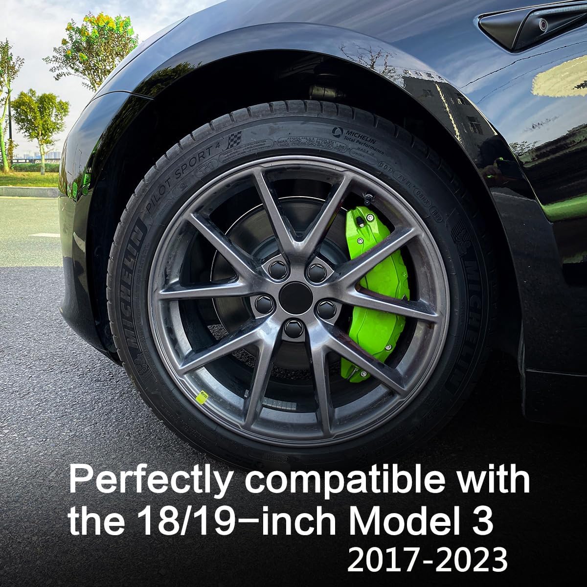 Weishine - ブレーキキャリパーカバー 4個セット Teslaモデル3