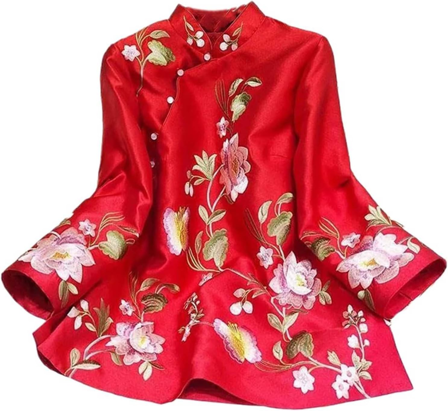 Suit Shirt National Style Traditional Elegant Women Chinese Blouse Plus Size Loose Female Hanfu Tops