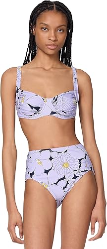 kate spade new york Shirred Bra Top Haut de Bikini, Planetary Navy, Taille L Fem