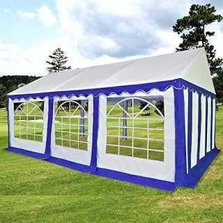 WYJW Gazebo da Giardino in PVC 3x6m Gazebo Pieghevole Blu e Bianco Gazebo Gazebo Euroland Gazebo da Esterno Gazebo Impermeabile
