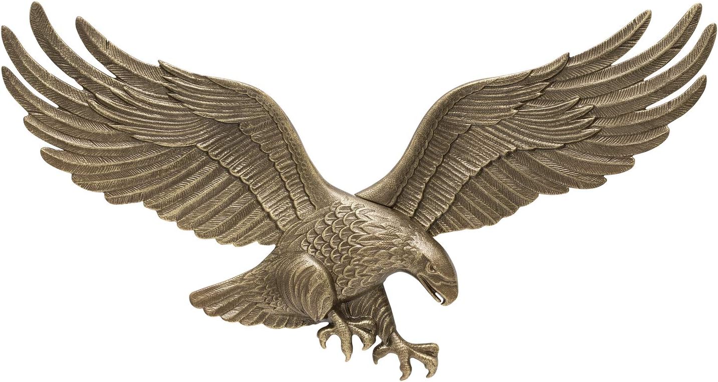 Whitehall Products Decorative Wall Eagle, 24-Inch, Black (Antique Brass…)