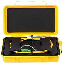 1KM Fiber OTDR Launch Cable Box Fiber Optic Test Tool SC/UPC-SC/Angled Physical Contact Single Mode9/125 FTTH OTDR Dead Zone Eliminator, Low Loss,Accurate,SM