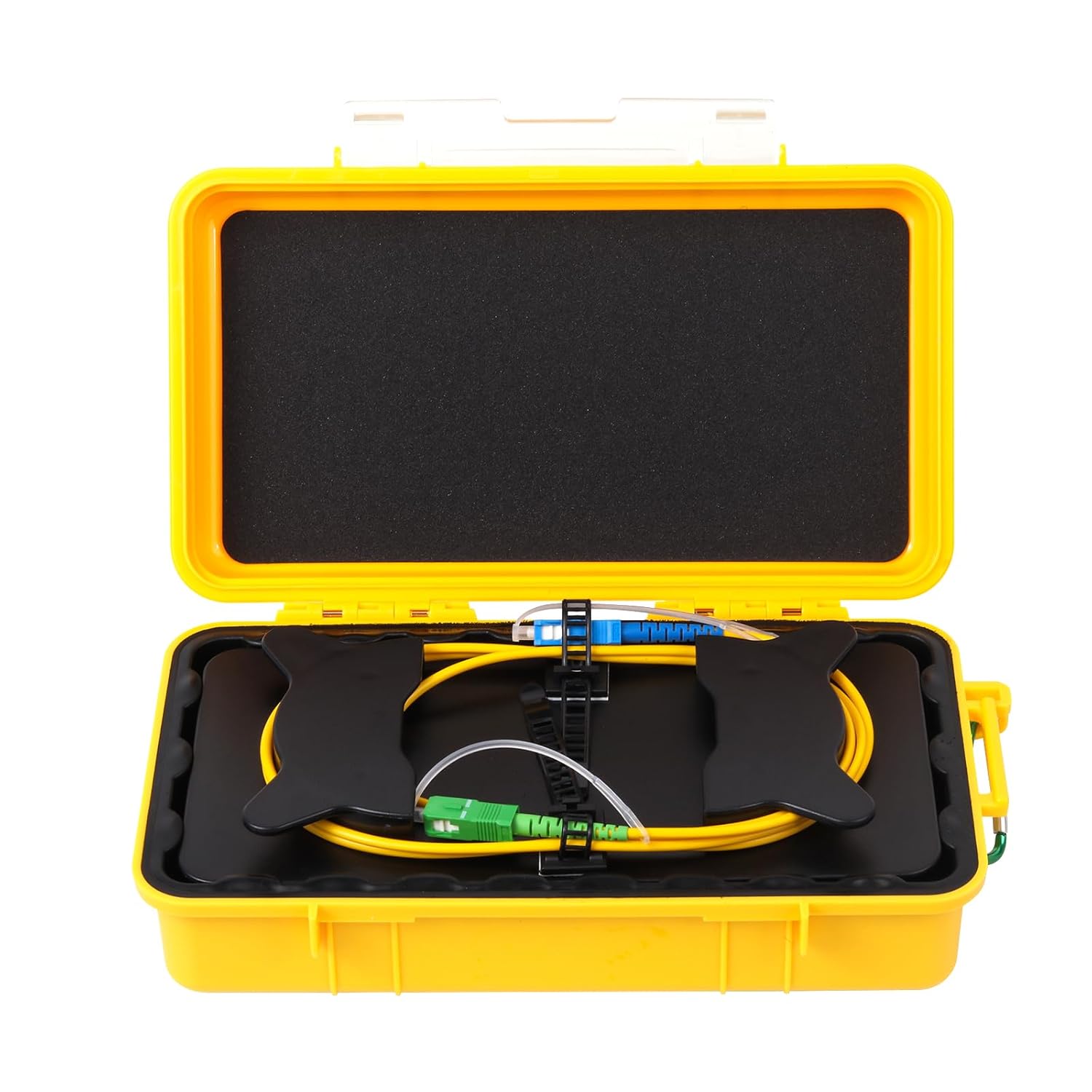 OTDR Launch Cable Box SC/UPC to SCAPC Single Mode 1000 Meter Fiber Optic OTDR Launch Cord Dead Zone Eliminator Extension Cord Fiber Optic Optical Cable Tester Tool