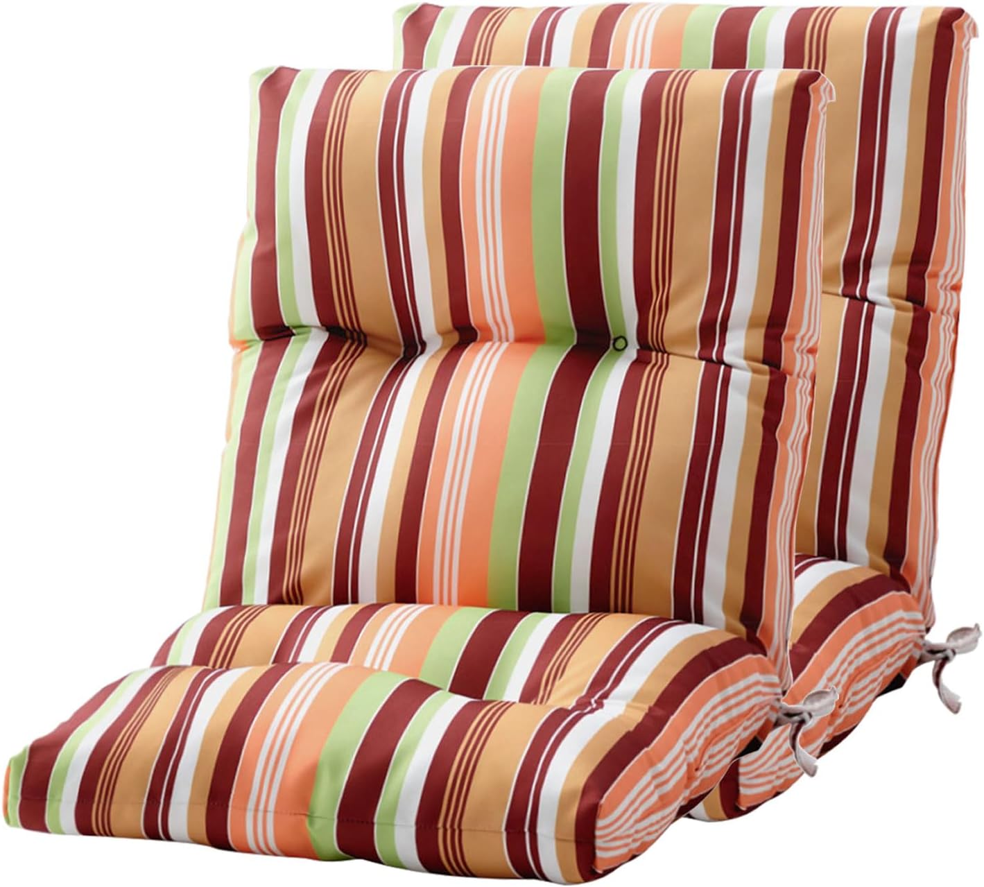 FILUXE Chair Pads, Seat/Back Patio Cushions Waterproof Solid Tufted Pillow, Indoor