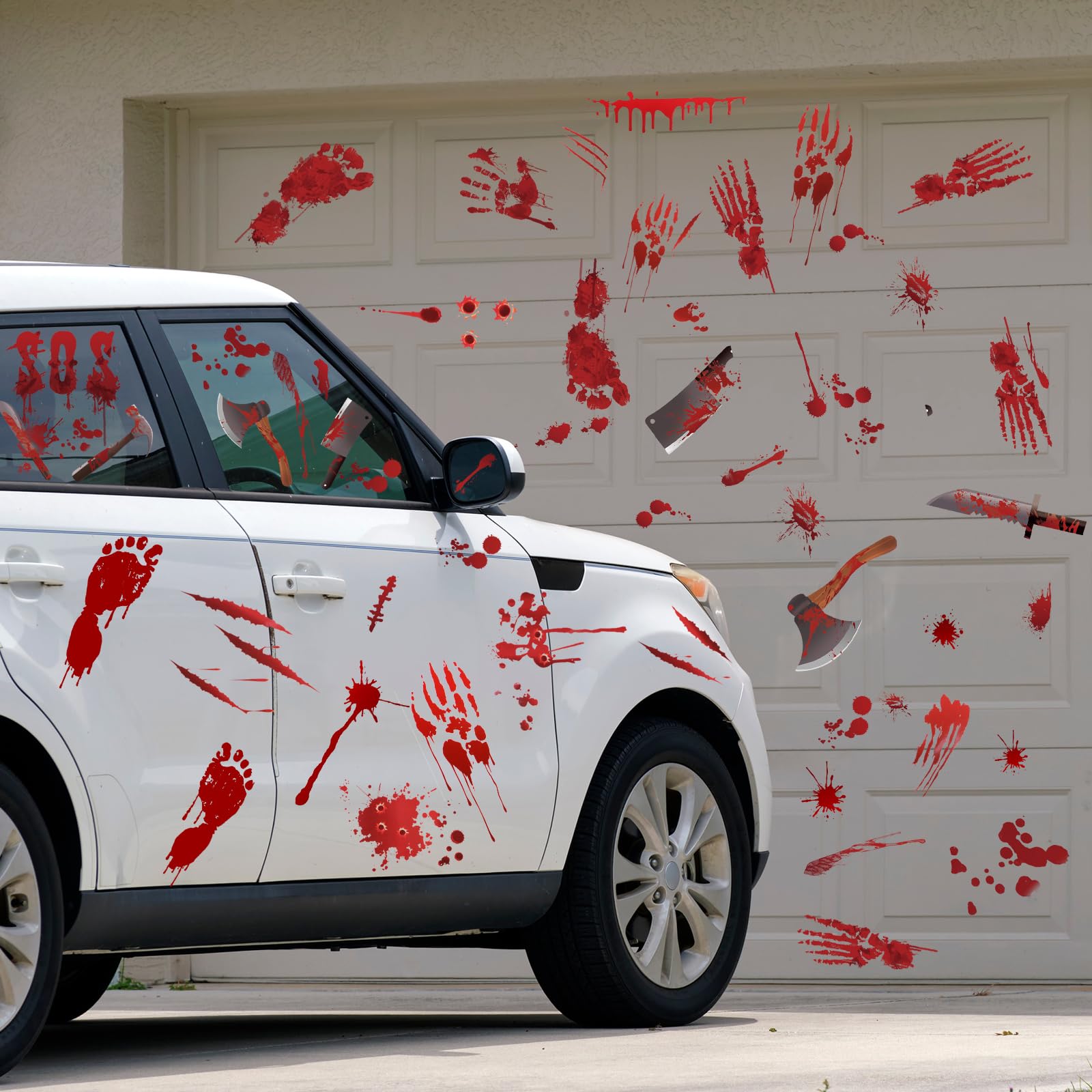 Blood Splatter For Car 12 Sheets Halloween Blood Car Decals | Realistic ...