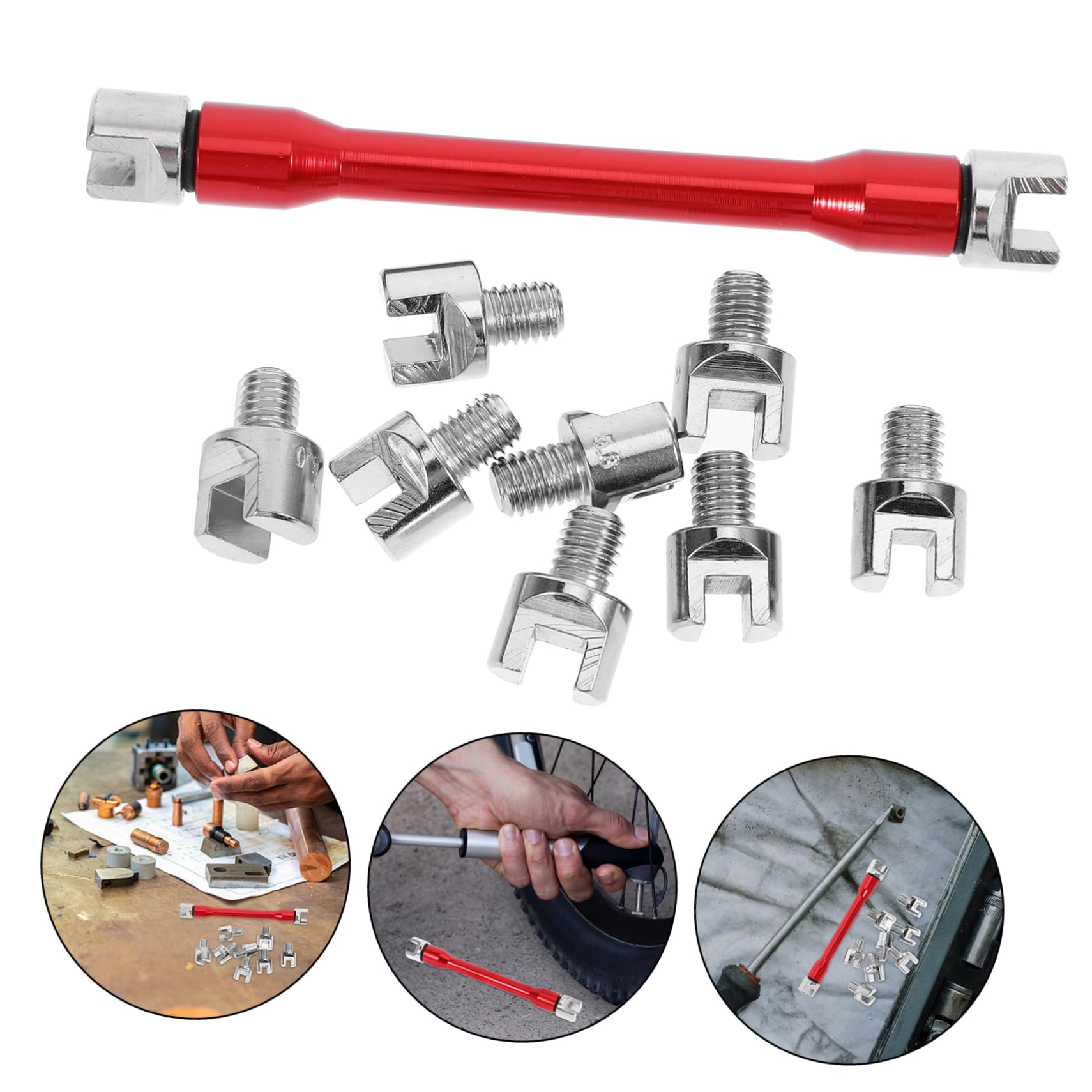 Juego De Llaves De Radios para Motocicleta y Bicicleta De Montaña 5.0 6.8mm Fácil De Usar y Duradero
