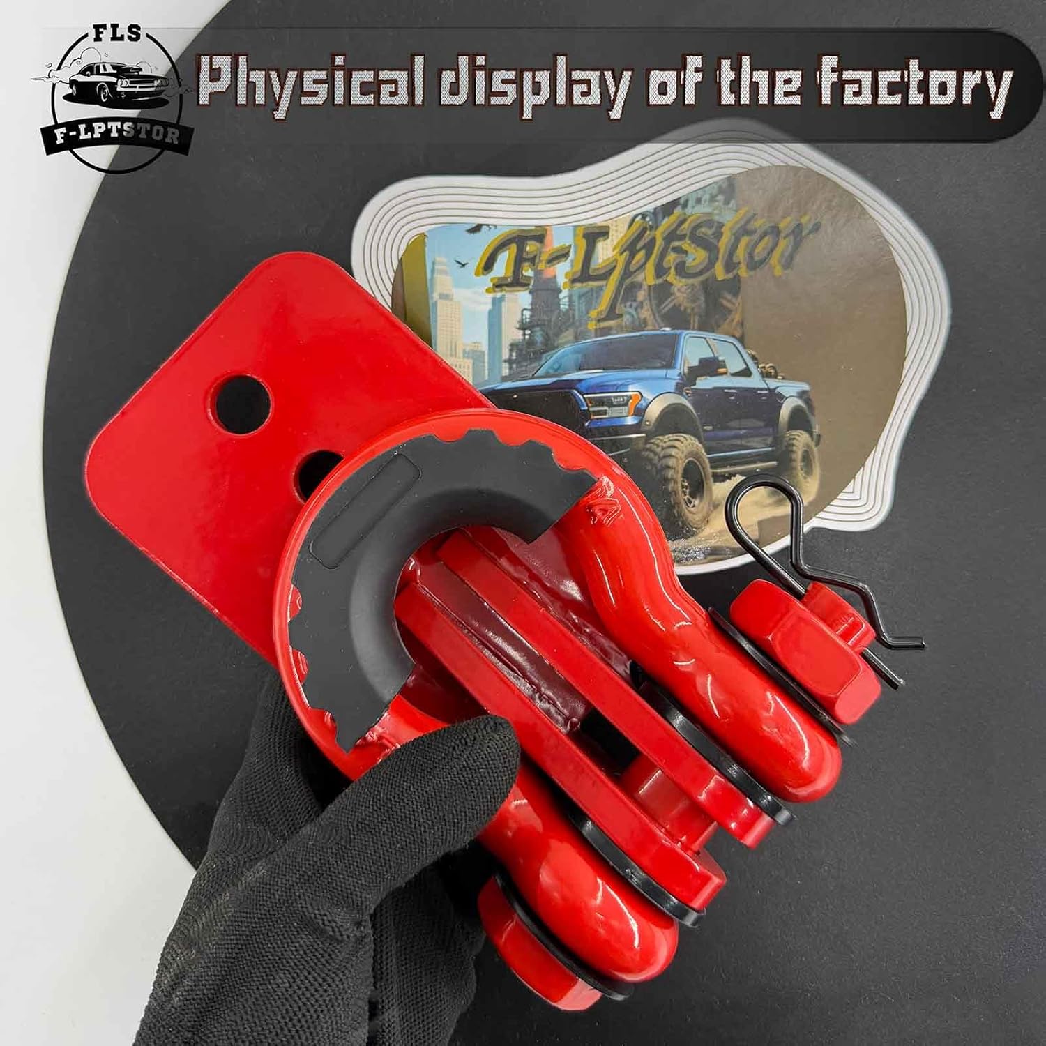 Heavy-Duty Front Tow Hooks, Compatible with Tacoma 2024-2026, 4Runner 2025-2026, and Land Cruiser 250 2024-2025 (Without Front Spoiler), 2-Pack, Flame Red.