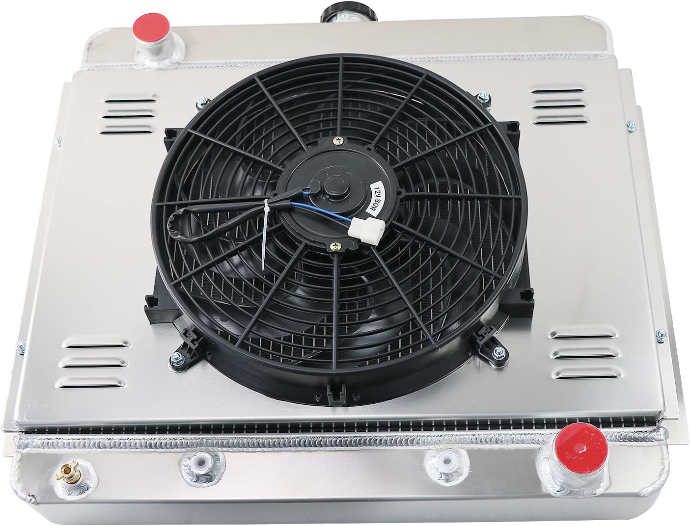 4Row ALUMINUM RADIATOR+SHROUD FAN For 1962-67 Chevrolet Chevy SS 5.4L II Nova V8-OEM 6267, Replacement Radiator, aluminum radiator, radiadores