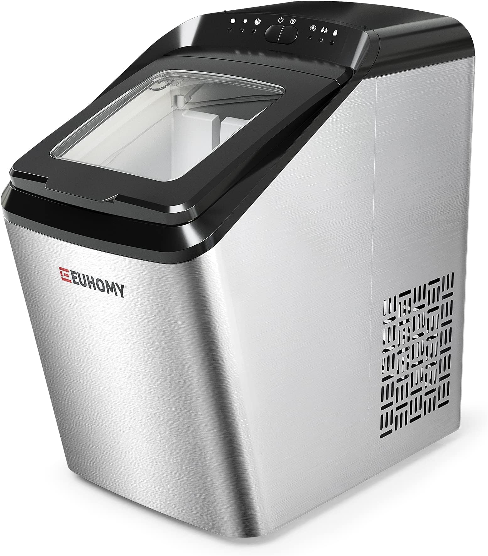 EUHOMY Ice Maker Countertop, 33-36 lbs/24H Ice Machine, Self-Cleaning 9 Ice Cubes Ready in 7-10 Minutes, 2.8L Ice Maker Machine with Ice Scoop and Basket