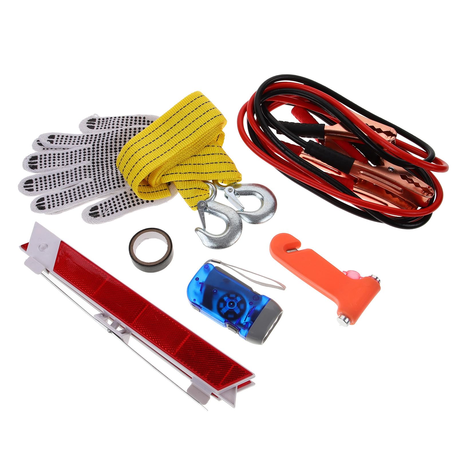 Kit di Emergenza Auto 8 Attrezzi per Controlli Veicolo