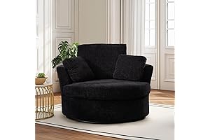 42"W Swivel Chair: Plush & Modern for Comfort & Style