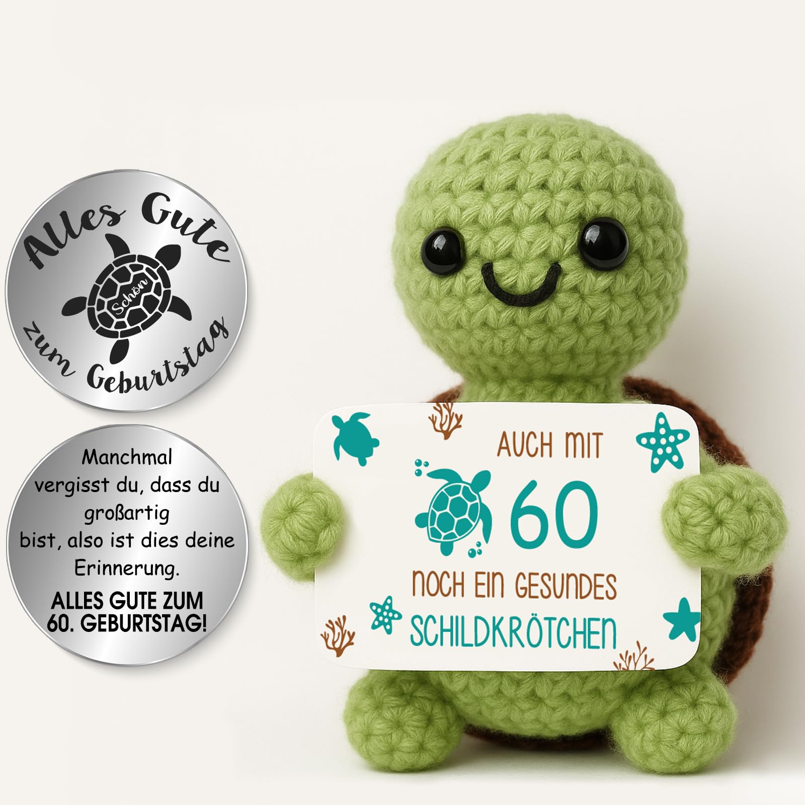 Tixlux Pocket Hug Fröhlicher Pinguin, Kreative Strickwolle Pinguin Dekofigur und Kleine Umarmung Glücksbringer, MutmacherGeschenk, Gute Besserung Geschenk, Weihnachten
