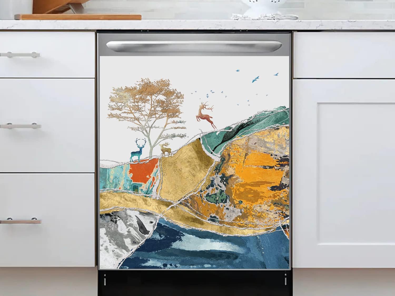 Dishwasher Front Door Cover Sheet Kitchen Appliance Décor Vinyl Decal