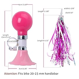 U-LIAN Kids Bike Horn Children Bicycle Bell Streamers and Bike Bell for Girls Bike Accessories for Girls or Boys