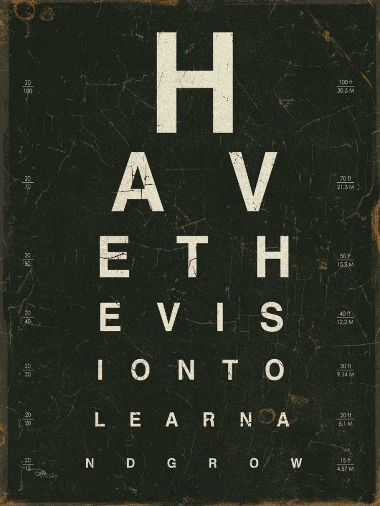 ART-PRINT-on-matte-paper-220gr- Eye Chart IV Pela - Signos vertical Imagen contemporánea letras decorativas palabra wordsal eye e Fine Art Print 20_X_15_in
