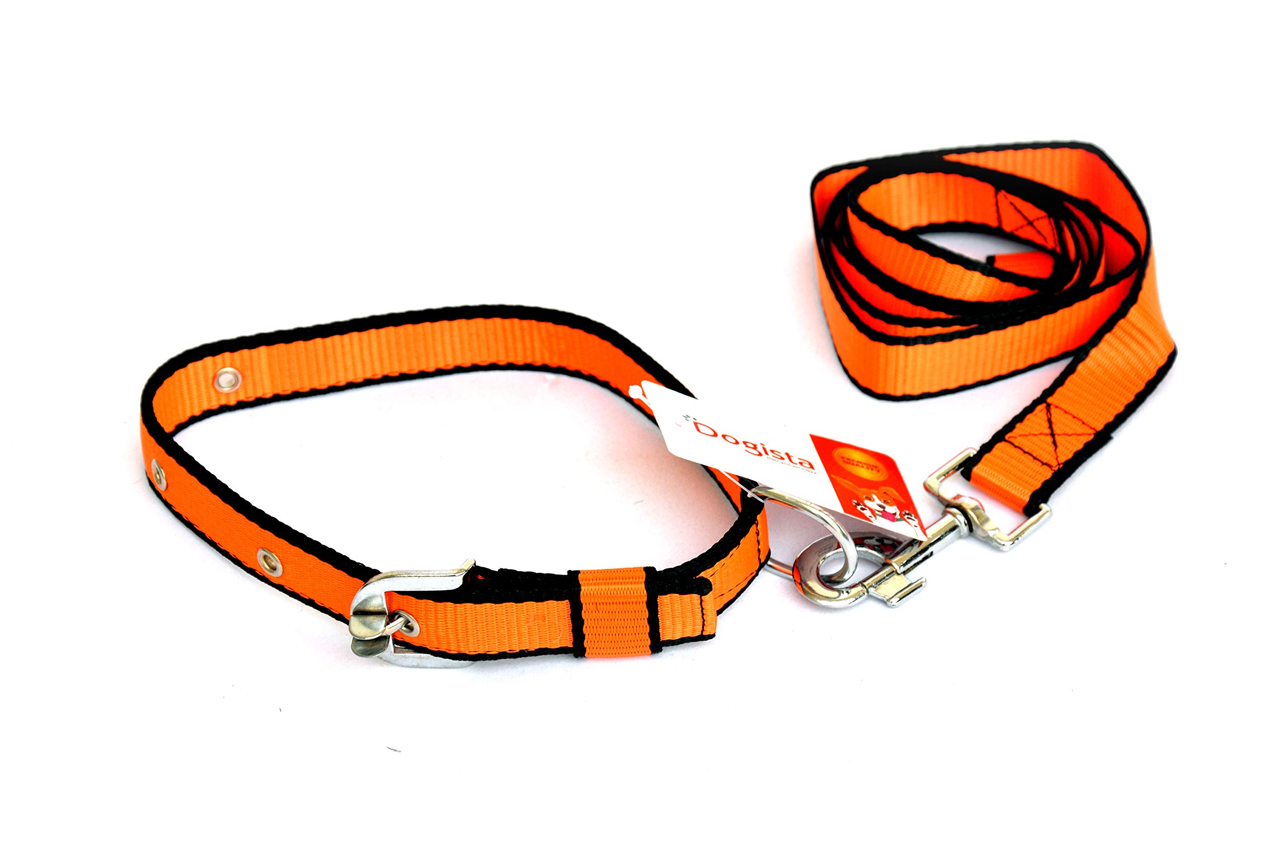 Dogista pet Products Nylon Dog Contrast Leash Collar Set 1 inch (Color May Vary Color with Strip) Large (B0851WRC5Z) Amazon Price History, Amazon Price Tracker