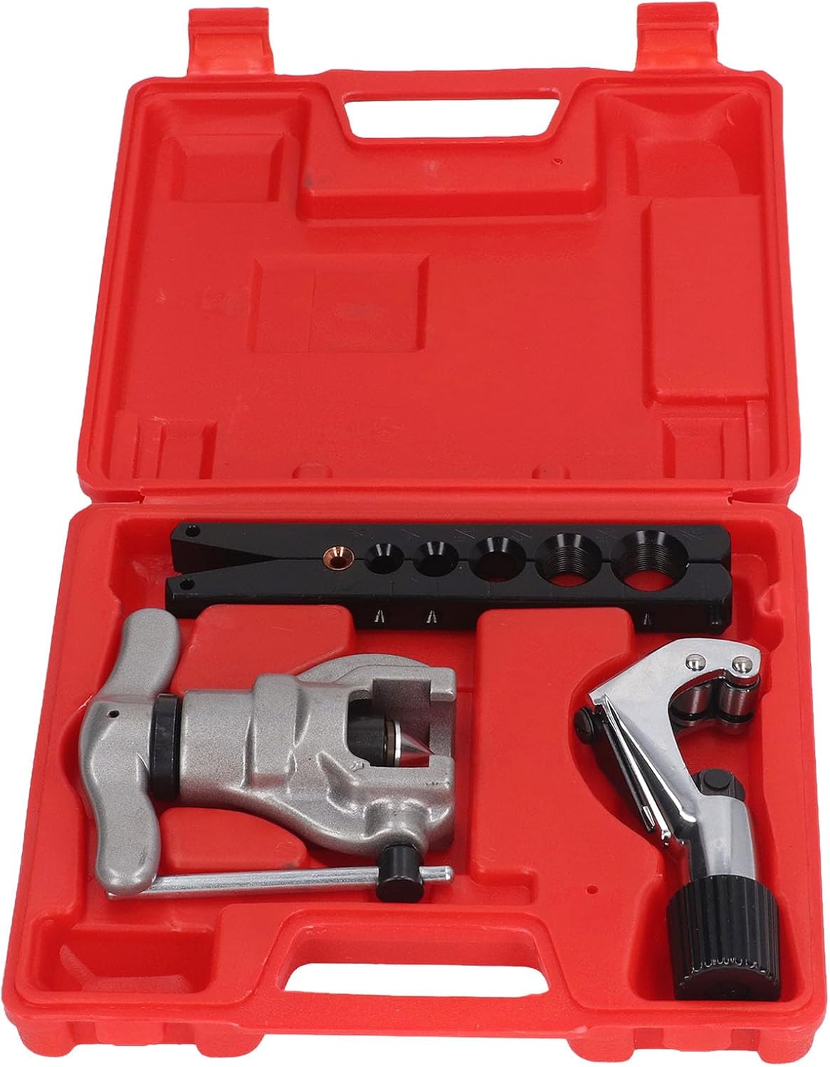 Flaring Tool Set, Brake Line Tool 6 Holes Single Cleat Eccentric Flaring Tool Pipe Expander Repair Eccentric Cone Refrigeration for Tube