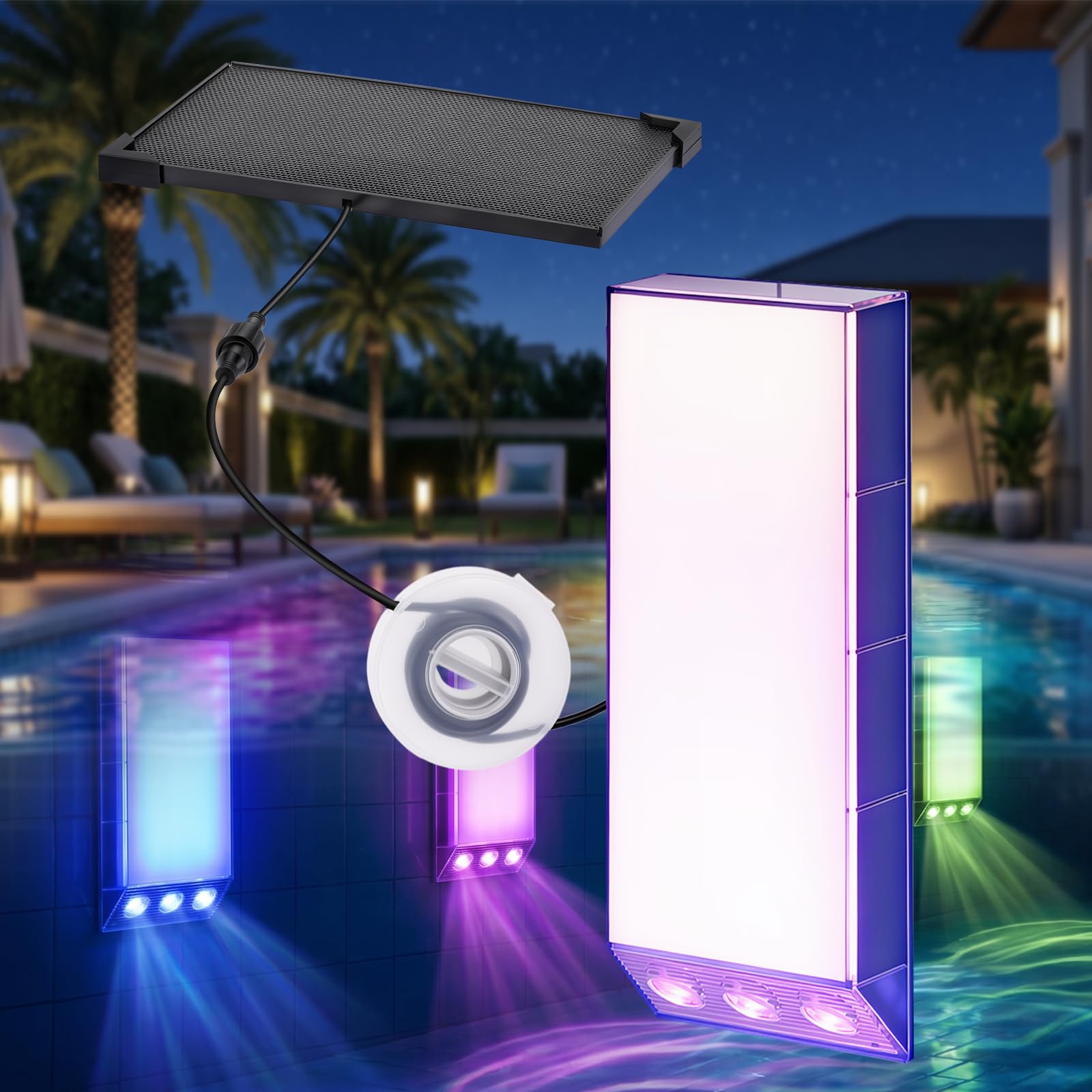 Tomshine Solar Poolbeleuchtung für Unterwasser und Aufstellpools