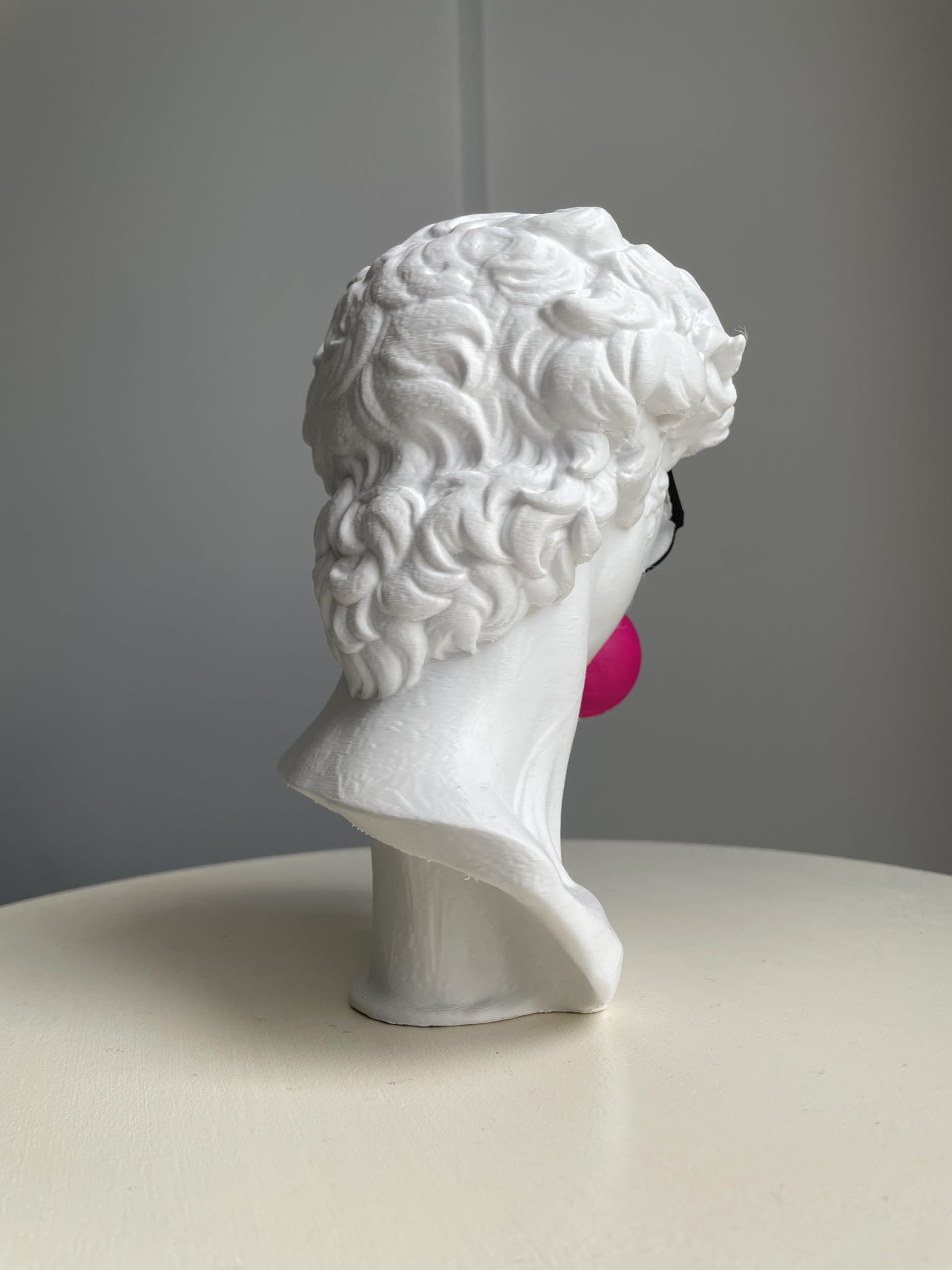 David Bust Woow Pop Art Sculpture David de Michellangelo Peint à la main 25 cm