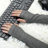 Vista 35 de Allegra K Calentadores de brazo sin dedos unisex de moda clásica