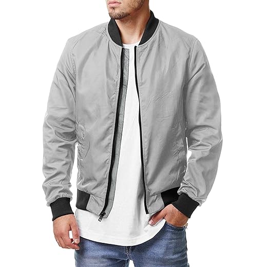 COOFANDY Jaqueta masculina de couro sintético PU casual manga longa listrada uniforme de beisebol (azul escuro/preto)