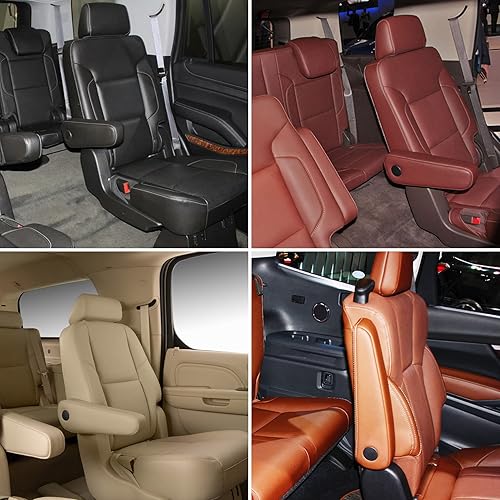 Miniatura 5 de PAGOW Paquete de 4 fundas para reposabrazos para vehículos seleccionados  Reemplaza15279689 Perno de ajuste de manija de asiento trasero izquierdo