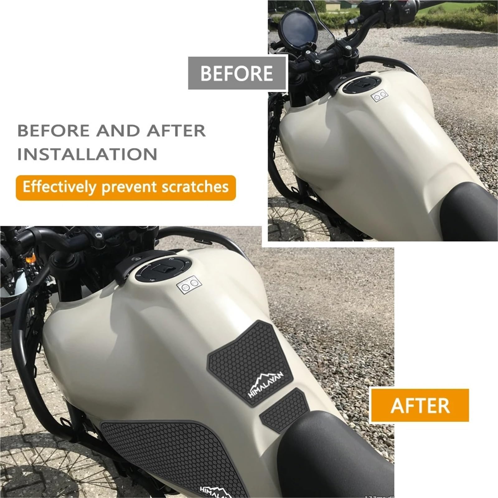 MKBHD for Himalaya 450 HIMALAYAN450 2024 2025 Motorrad Kraftstoff Tank Schutz Aufkleber Aufkleber Kraftstoff Tank Pad Kraftstoff Tank Knie Pad