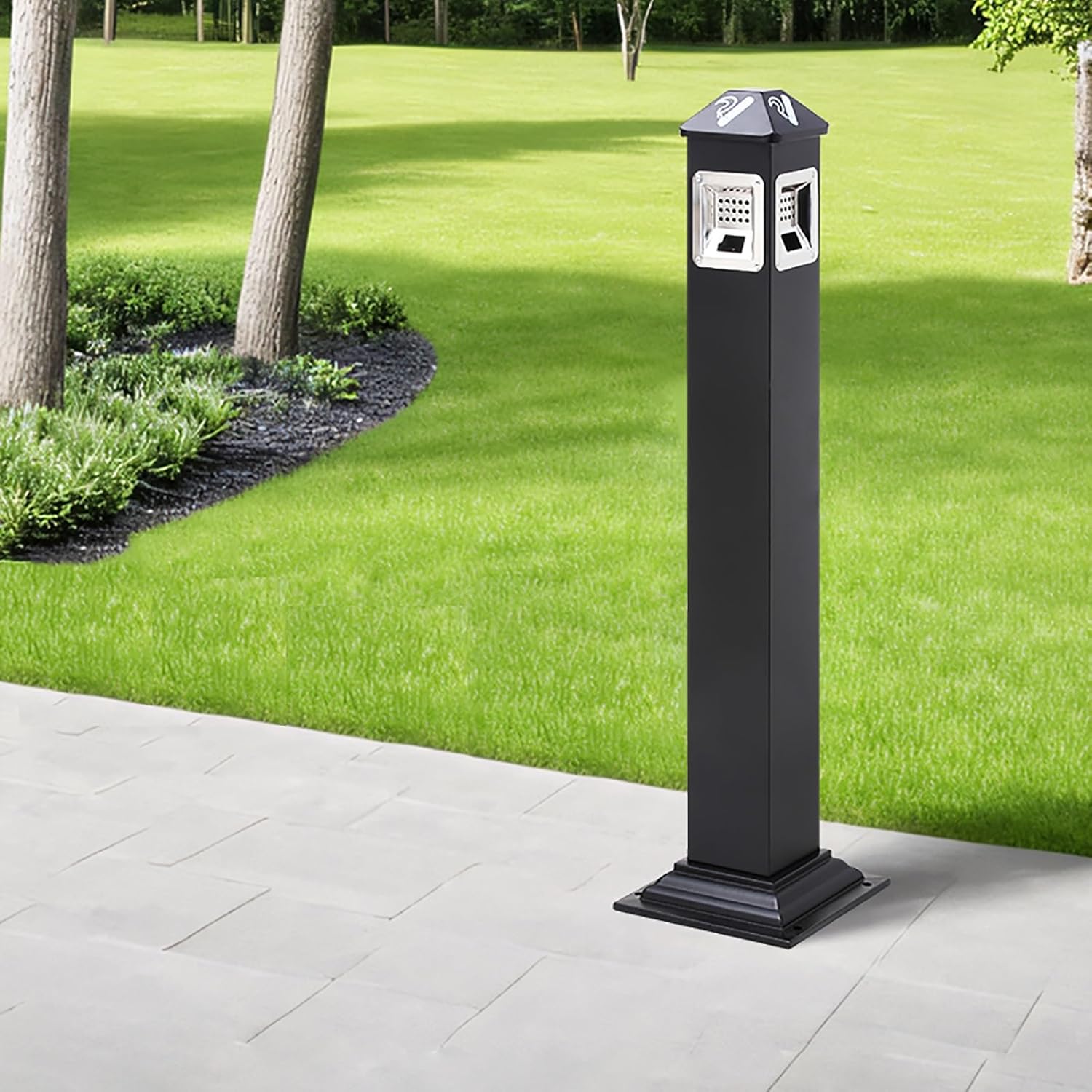 Cigarette Butt Disposal Outdoor, Standing Outdoor Ashtray, Trash Bin Outdoor for Patio, Commercial Metal Ashtrays, can Be Used Outside in Gardens, Terraces, Hotels,