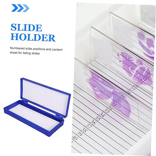 Miniatura 8 de JECOMPRIS 2 unids 50 Slide Holder Cajas Organizadoras Diapositivas Diapositivas Mailer Caso Patológico Almacenamiento Accesorios Microscopio