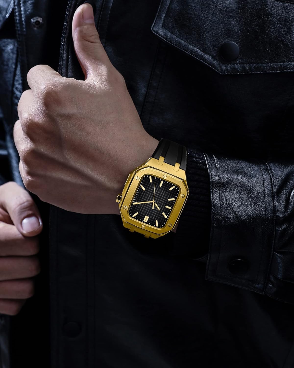 Stainless Case+Bands For Apple Watch 45mm 44mm Series 7/6/SE/5/4