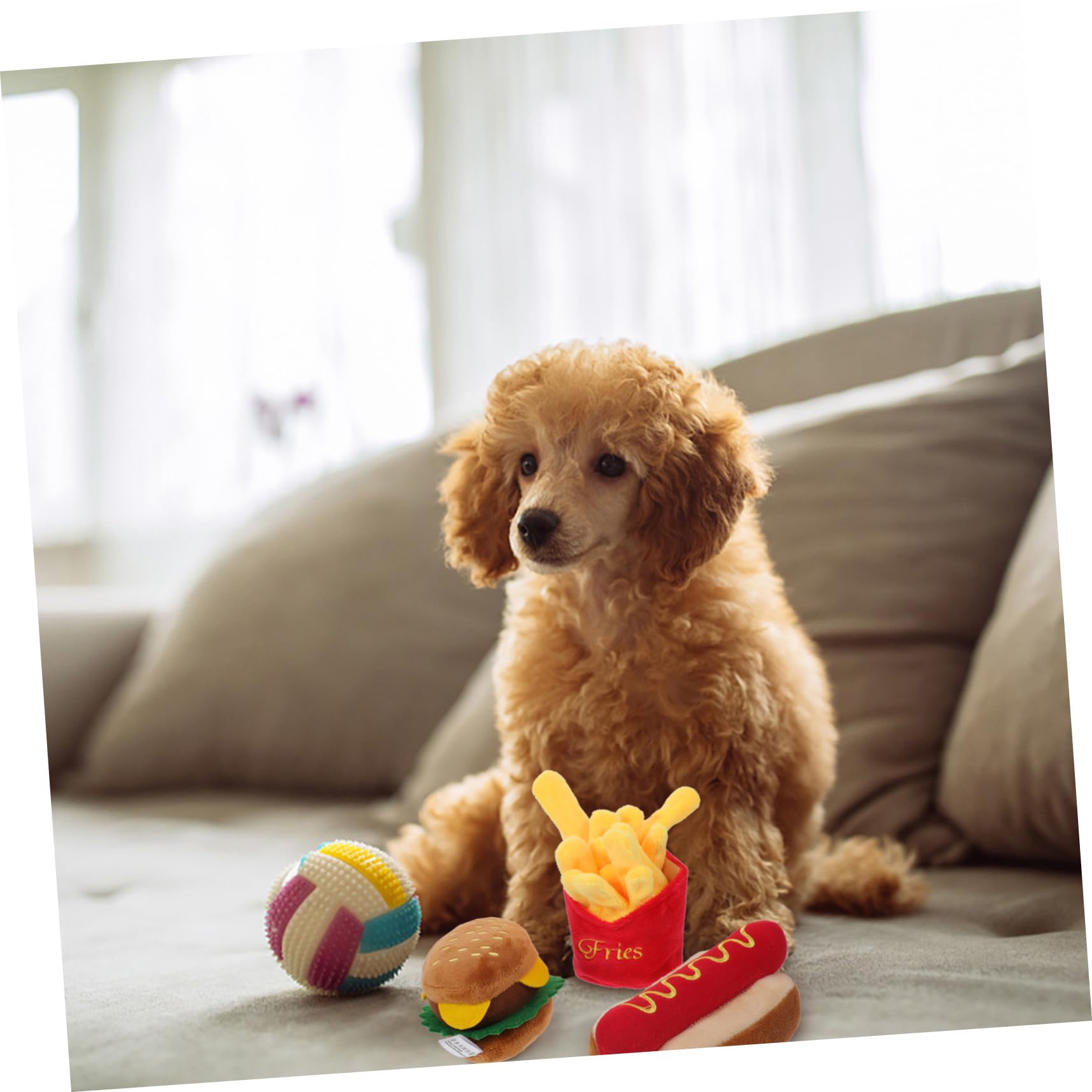 Ciieeo Peluche pour Chien D'aliment Son Couineur Intégré, Résistant la Mastication, pour Jouer et Tirer Votre Chiot