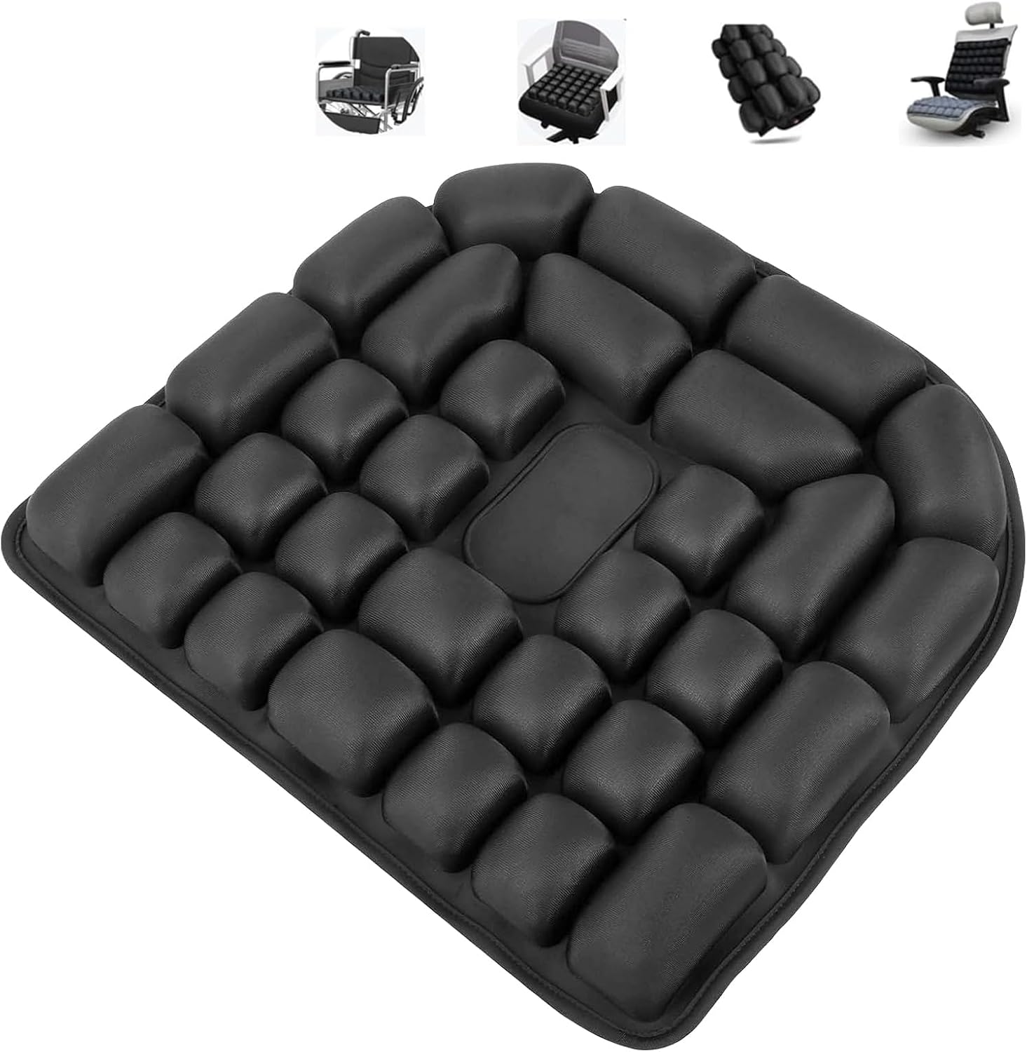 imuounl sondur travel cushion for airplane Self-Inflatable Portable Seat Cushion for Air Travel, 3D Air Cell Airplane Seat Cushions for Long Flights,Office Chair Cushion for Tailbone Pain Relief