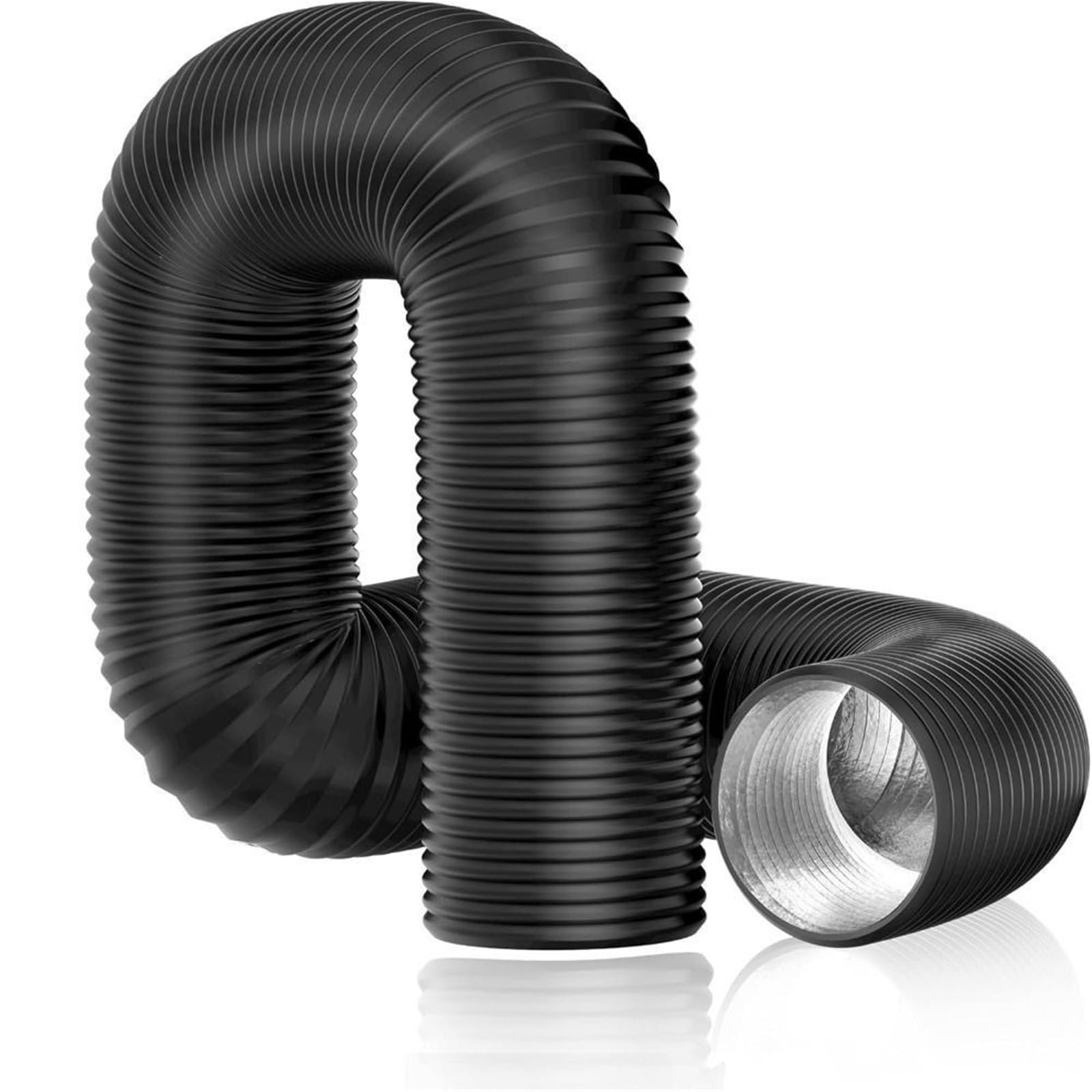 Compatible for les équipements de chauffage et de refroidissement, conduit d'air isolé à 3 couches de 6/7 pouces, tuyau d'échappement flexible et robuste for ventilation intérieure(180mm-3m)