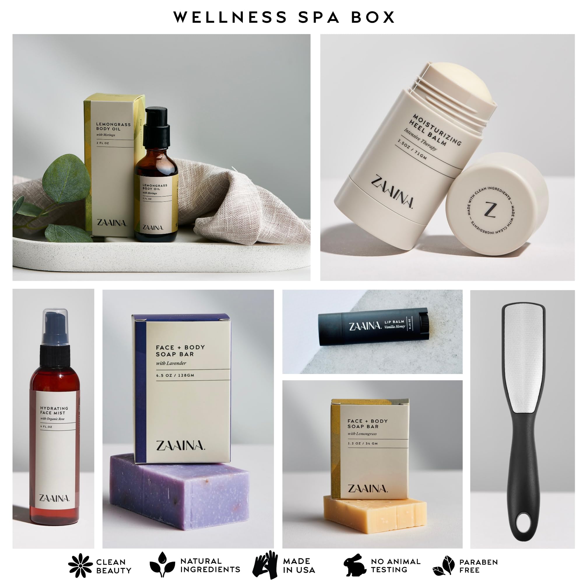 ZAAINA Kit benessere e spa: cesto regalo di Natale per donne, regali spa rilassanti per lei, kit di auto-cura per mamma, moglie e amica, pacchetto spa per farsi piacere a casa