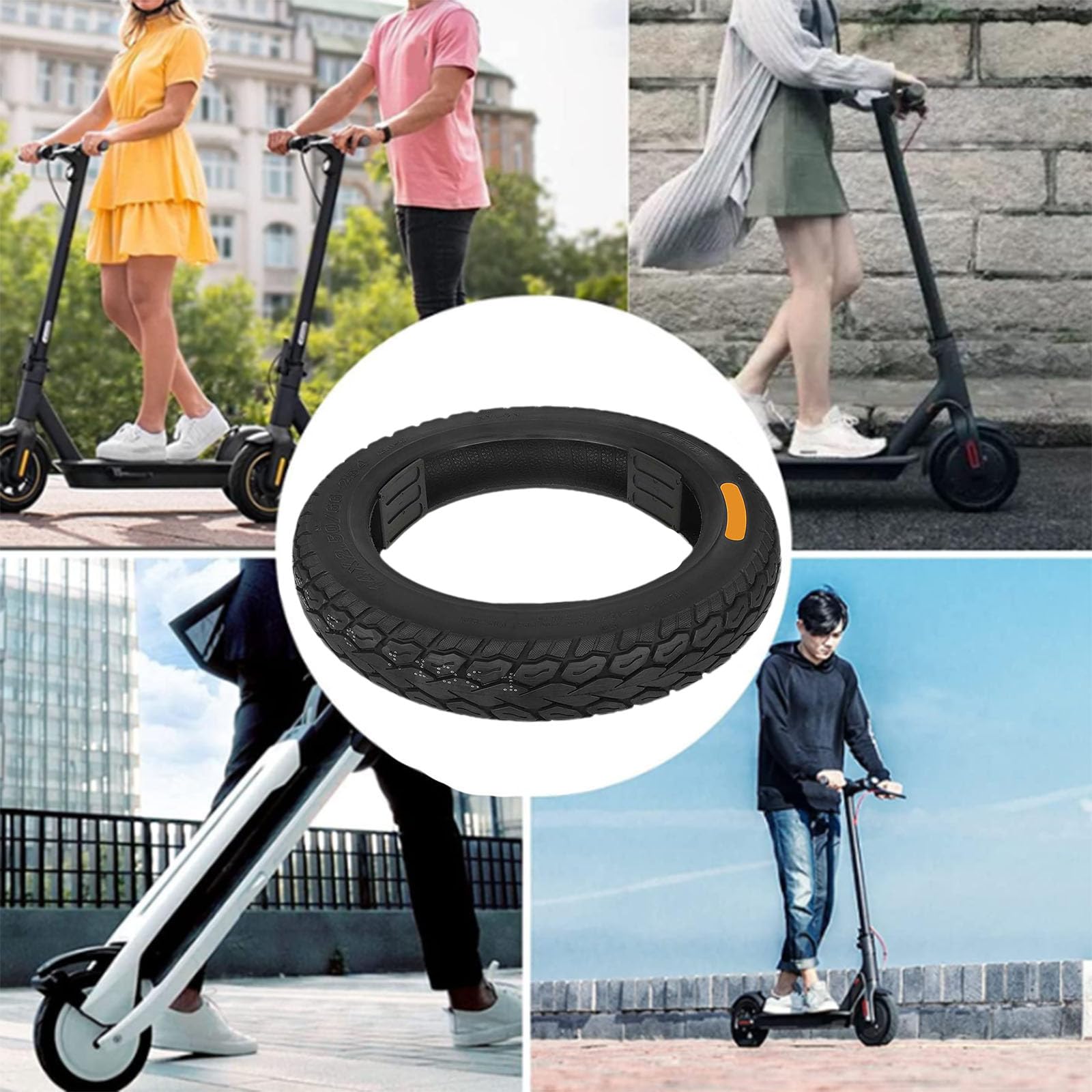 14X2.50 Opona Roweru Elektrycznego Bezdętkowa Gumowa Opona Antyprzebiciowa Roweru Elektrycznego 14 * 2.50/66-254 Opona Roweru Elektrycznego Bezdętkowa Wszystkich Rodzajów,2pcs
