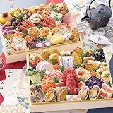 (12/30日お届け)【冷蔵 盛付済 おせち 解凍不要 】 京都祇園「華舞」監修特大重 双の舞 [二段重 54品目 約5人前]