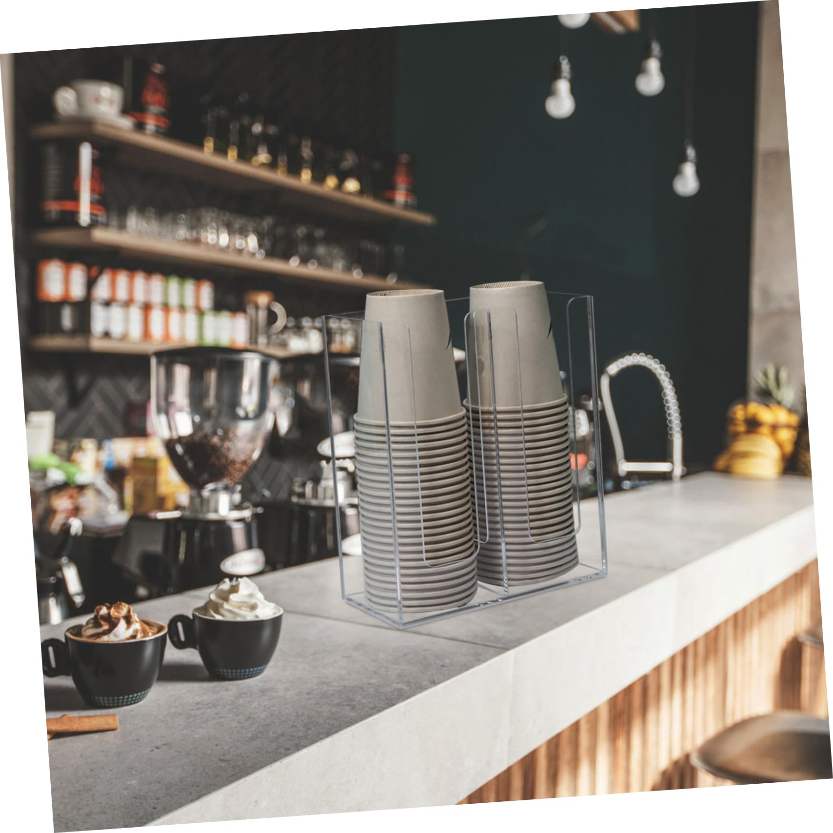 BESTYASH Portavasos De Papel Dispensador Organizador para Té Leche y Otros Vasos Desechables para Cafeterías y Eventos