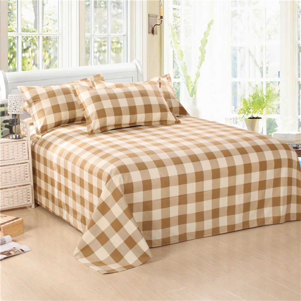 Drap en coton grossier grand format 250x230 couvre lit double en toile de coton