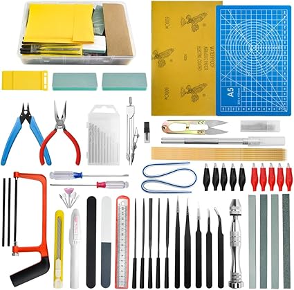 Bigstone 85 PCS Model Tools Kit Hobby Building Tool Craft Set Modeler Basic DIY Tools for Cars, Airplanes, Buildings, Robots Gundam Plastic Models Building Repairing and Fixing