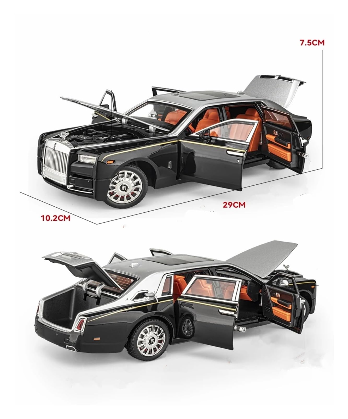 Amazon | ミニカーモデル 1/18 ロールスロイスファントム合金高級車 