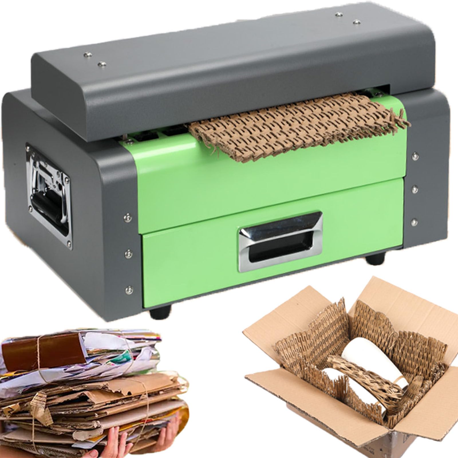 JKJZSALJ Carton Box Express Packaging Cardboard Shredder Cutters,Kraft Corrugated Paper Cushion Expanding,Paper Honeycomb Packaging Padding Machine