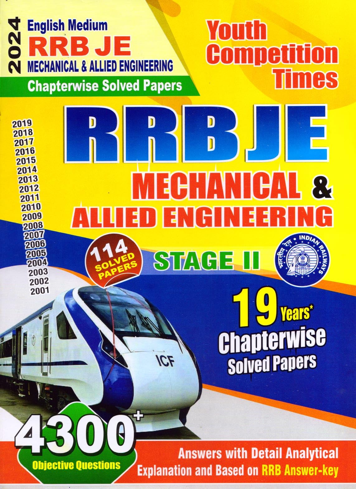 Youth Competition Times RRB JE MECHANICAL & ALLIED ENGINEERING | Chapterwise Solved Paper 2024 | Stage II