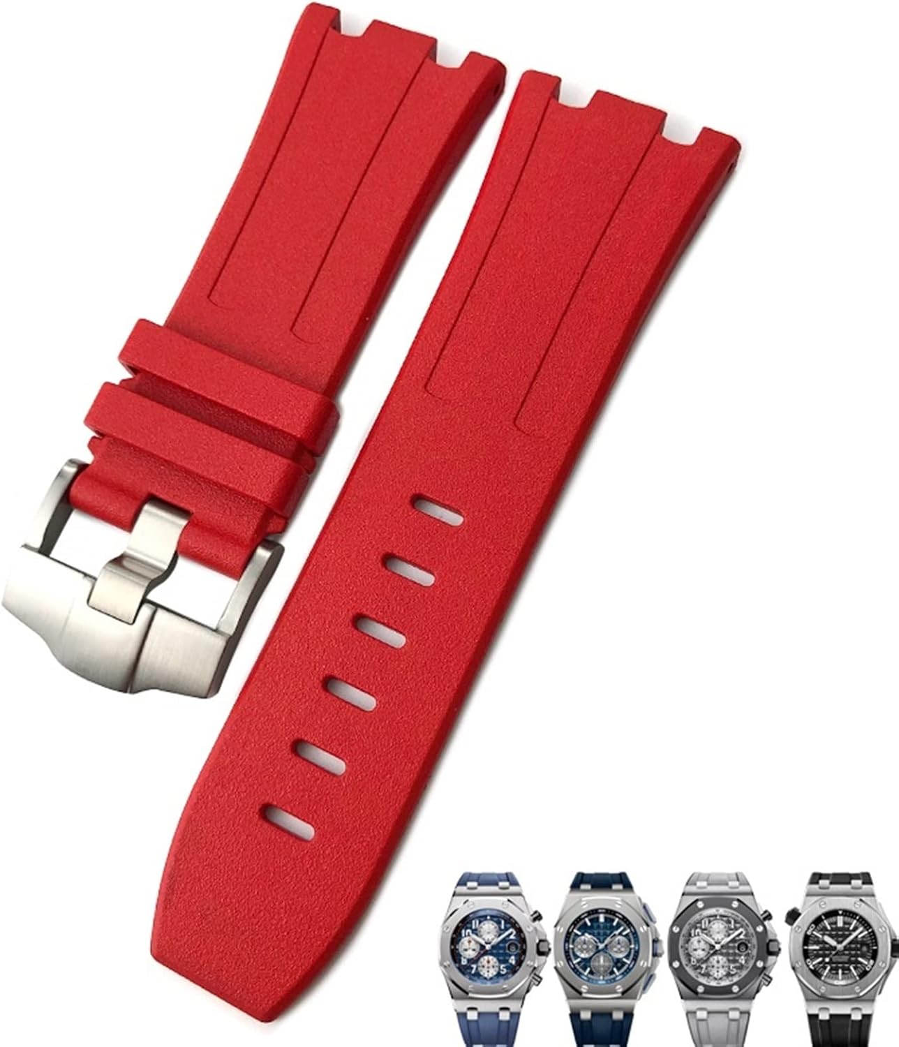 ZUC Soft FKM Fluoro Rubber Watchband 28mm For AP Strap Audemars Piguet ROYAL OAK OFFSHORE Diving Waterproof Sports Watch Band